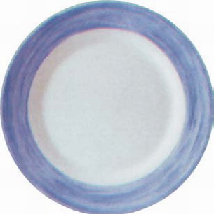 Suppenteller 22,5 cm aus Opalglas Form BRUSH - Blue  / Blau von Arcoroc