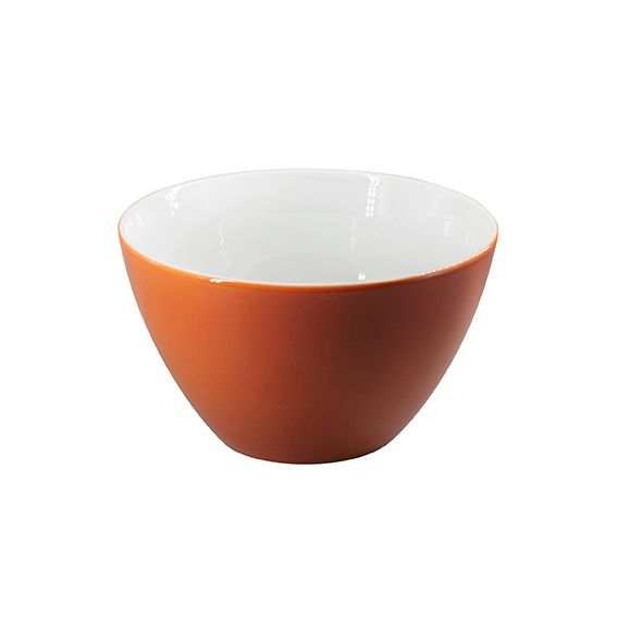 Schüssel/Müsli 13,5 cm - Form: Table Selection - Dekor 66276 orange-braun - aus Porzellan.