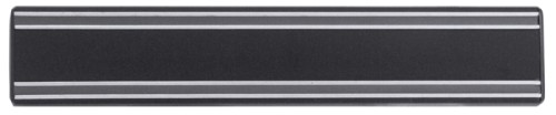 Magnet-Messerhalter aus massivem, schwarzem EVC-Spezialkunststoff, 2 cm stark, mit zwei Magnetschienen, zur Wandmontage, verdeckte