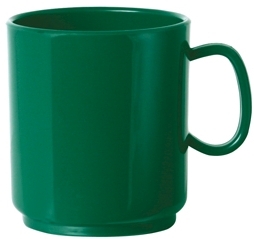 WACA Henkelbecher FUN aus Polypropylen, in grün. Kapazität: 0,25 l. Durchmesser: 7,4 cm.