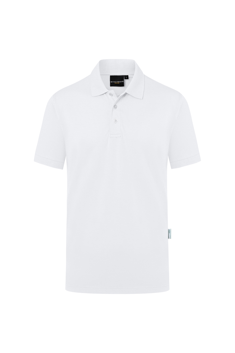 Herren Workwear Poloshirt Modern-Flair, aus nachhaltigem Material , GR. L , Farbe: weiß , von Karlowsky