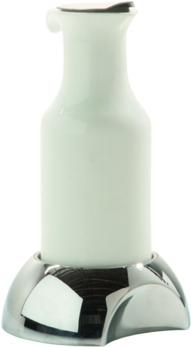 CONNECT Getränke-Set Porzellan Jug 1,2 Liter, Standfuß Modell Edelstahl Porzellankaraffe inkl. Edelstahldeckel