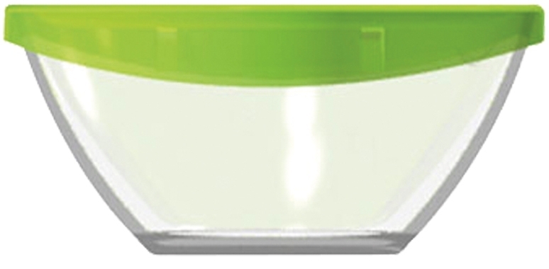 Keep 'n' Bowl rund m.Dkl.175mm,100cl * - Luminarc Transparent (gehärtet) / - grüner PP Deckel