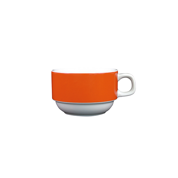 Kaffee-Obertasse - Inhalt 0,18 ltr., Form Funktion - orange, ohne Untertasse