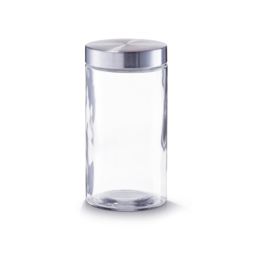 Vorratsglas NORBERT, Inhalt: 1600 ml, Durchmesser: 11 cm, Höhe: 21,5 cm, aus Glas mit Edelstahldeckel