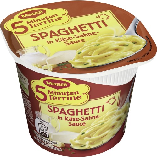 Maggi 5 Min Terrine Spaghetti Käse-Sahne-Sauce 62G