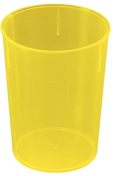 WACA Schnabelbecher-Unterteil 250 ccm aus PP, Farbe: gelb-transluzent