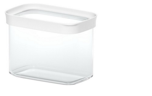 EMSA OPTIMA Schüttdose mit Deckel, Inhalt: 1,0 Liter, Farbe: weiß, transparent, Maße: 16 x 10 x 11,8 cm