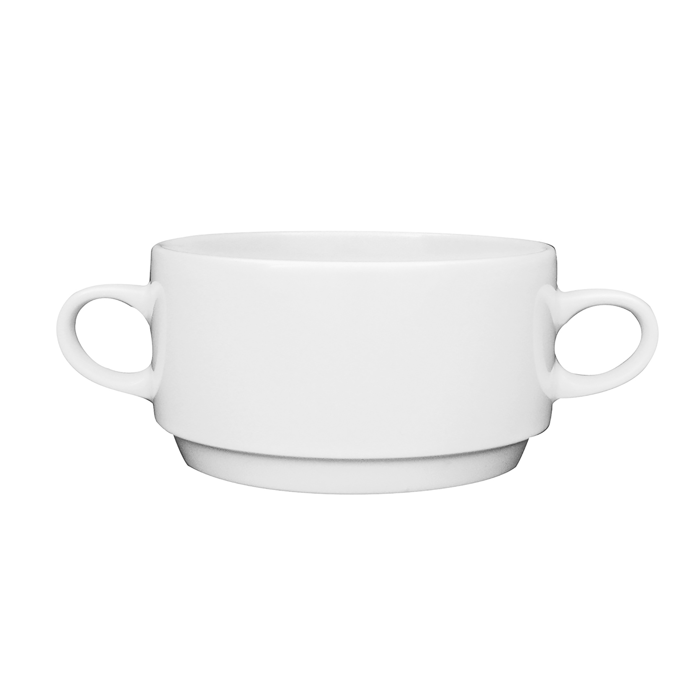 Suppen-Obertasse Inhalt 0,26 ltr - stapelbar -, Form PRIMAVERA - uni weiß -, ohne Untertasse