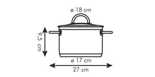 Kasserolle VISION ø18 cm, mit Deckel, 2.0 l