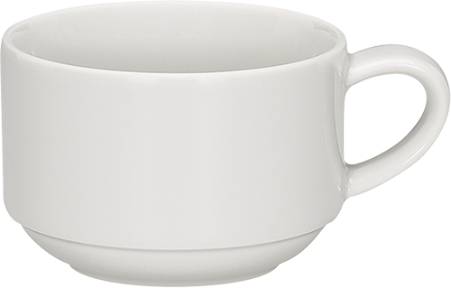 Kaffeetasse obere 0,18l, stapelbar Form 1498 - uni weiß Schönwald Porzellan