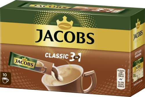 Jacobs Instant Kaffee 3 in 1 10 Stück 180G