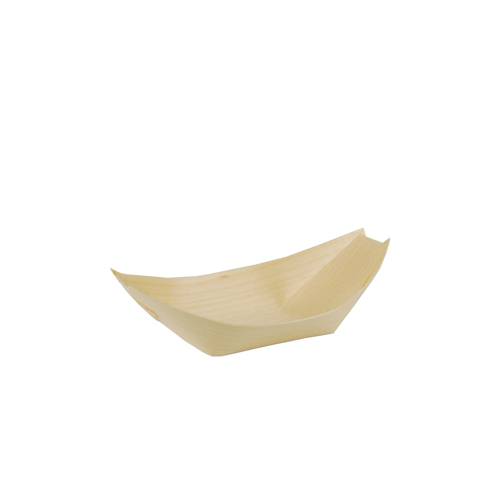 50 Fingerfood - Schalen, Holz "pure" 16,5 cm x 8,5 cm "Schiffchen" von PAPSTAR