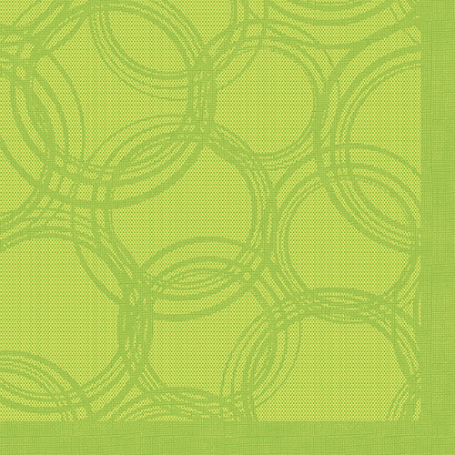 50 Servietten "ROYAL Collection" 1/4-Falz 40 cm x 40 cm limonengrün "Bubbles" von PAPSTAR
