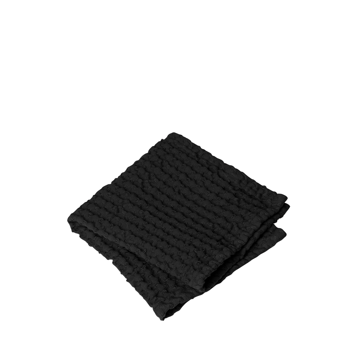Set 2 Gästehandtücher -CARO- Black. Material: Baumwolle. Von Blomus.