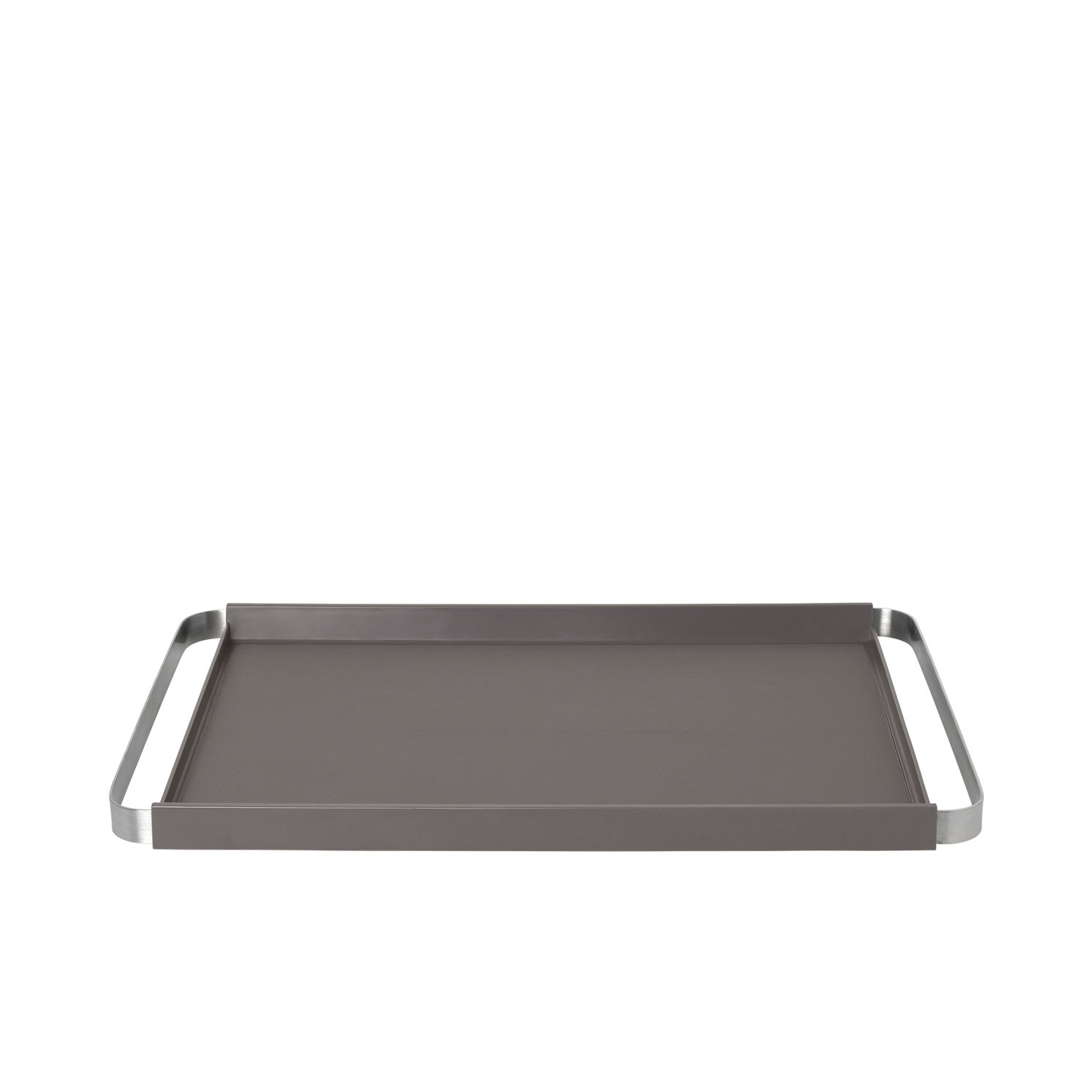 Blomus Tablett PEGOS, rechteckig, mit rutschhemmender Silikonauflage, Maße: 50x32x3,7 cm, Farbe: warm gray
