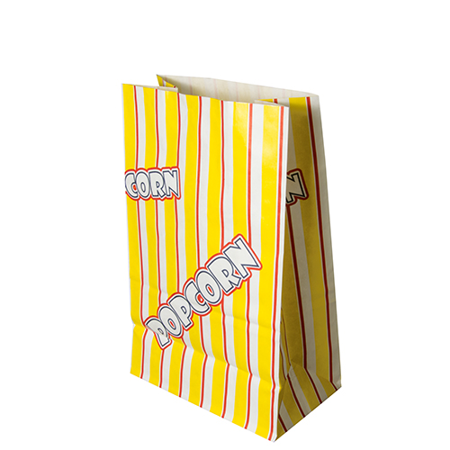 100 Popcorn Tüten, Pergament-Ersatz 2,5 l 22 cm x 14 cm x 8 cm "Popcorn" fettdicht von PAPSTAR
