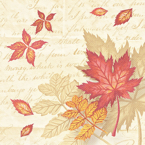 50 Servietten "ROYAL Collection" 1/4-Falz 40 cm x 40 cm "Autumn Colours" von PAPSTAR