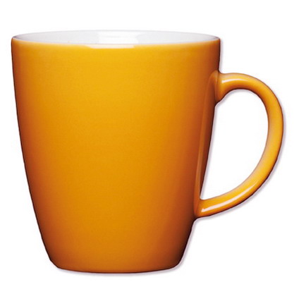 Henkelbecher 0,35 l mit Höhe: 9,6 cm, Farbe: apricot / aprikose, Form: Eschenbach Coffeeshop Color.