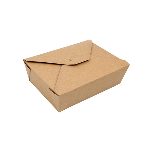 50 Lunchboxen, Pappe "pure" 2000 ml 6,5 cm x 14 cm x 19,7 cm braun von PAPSTAR