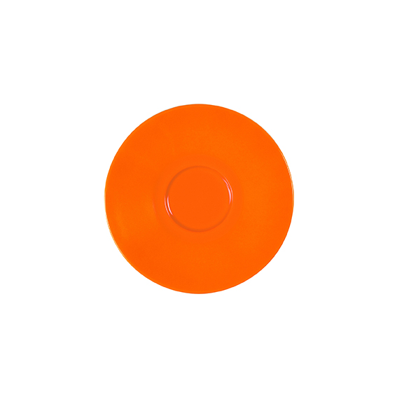 Untere zu 4881 14,5 cm - Form: Table Selection -, Dekor 79922 orange - aus Porzellan. Hersteller:, Eschenbach. "Made in Germany".