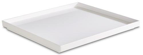 GN 1/2 Tablett -ASIA PLUS- 32,5 x 26,5 cm, H: 3 cm Melamin innen: weiß, glänzend außen: weiß, matt spülmaschinengeeignet