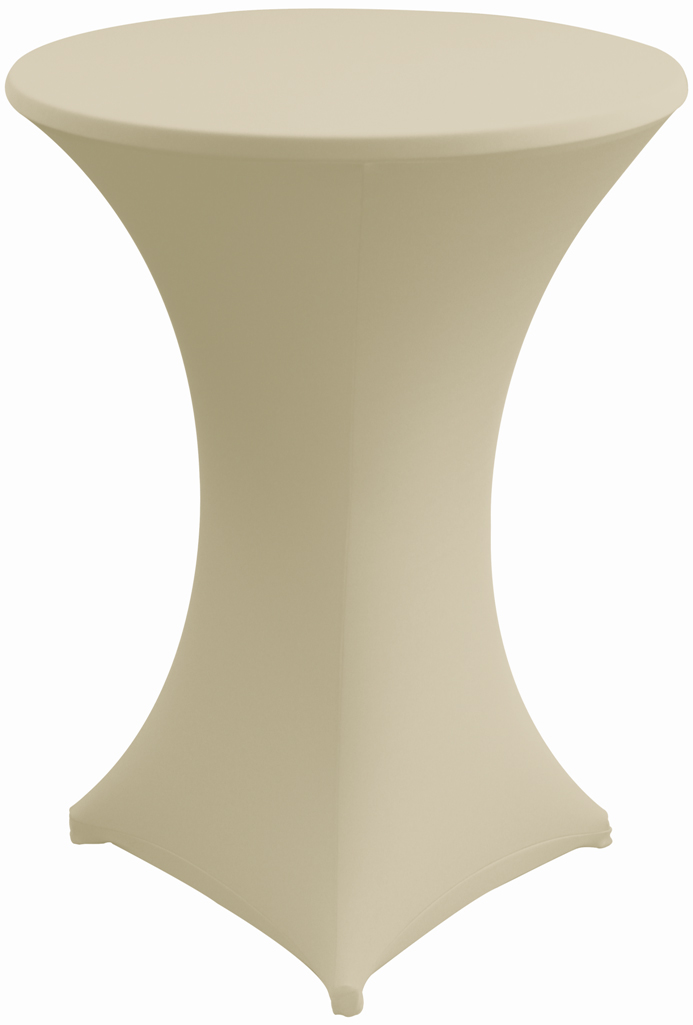 Stretch-Stehtischhusse MARS, Farbe: creme, Durchmesser: 70-75 cm, incl. Topcover, 210 g/qm, Material: 10% Elastan, 90% Polyester