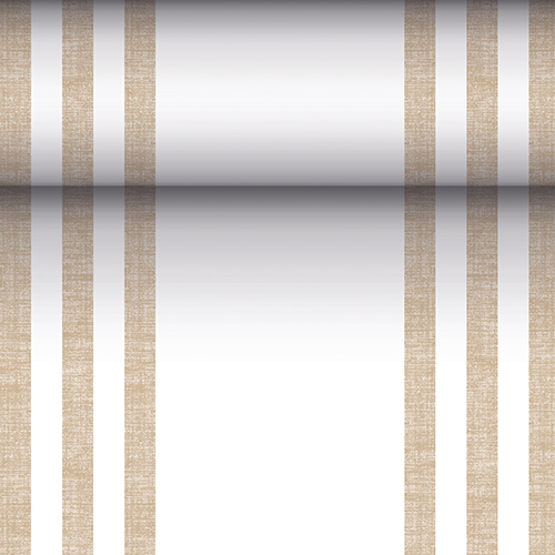 Tischläufer, stoffähnlich, PV-Tissue Mix "ROYAL Collection" 24 m x 40 cm sand "Lines" von PAPSTAR