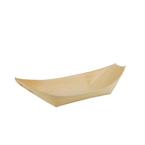 50 Fingerfood - Schalen, Holz "pure" 21,5 cm x 10 cm "Schiffchen" von PAPSTAR