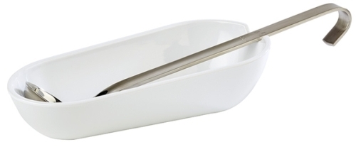 Besteck-Ablage GLOSS, 22,5 x 11 cm, H: 6 cm Melamin, weiß, spülmaschinengeeignet.