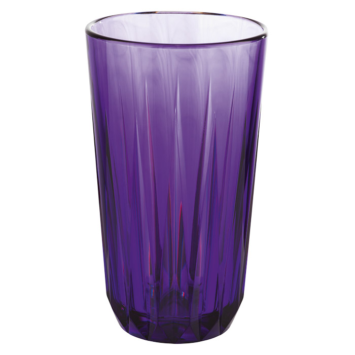 Trinkbecher -CRYSTAL- Ø 9 cm, H: 15,5 cm Tritan, Farbe: lila, Inhalt: 0,5 Liter, BPA-Frei stoßfest, stapelbar, spülmaschinengeeignet