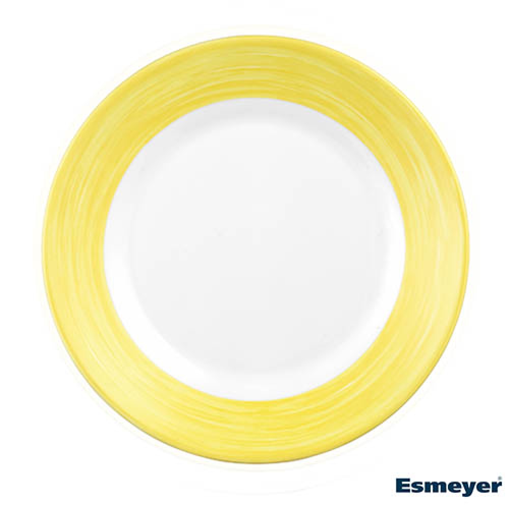 Suppenteller 22,5 cm aus Opalglas Form BRUSH - Yellow / Gelb von Arcoroc