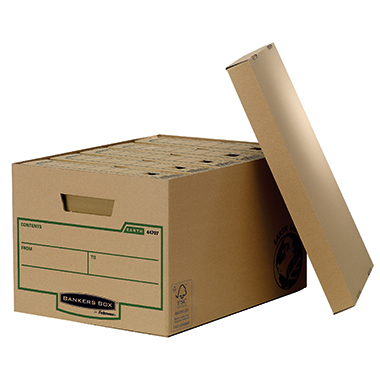 Bankers Box® Archivbox Earth Series 32,5 x 26 x 44,5 cm (B x H x T) DIN A4 mit Archivdruck Karton, 100  recycelt braun