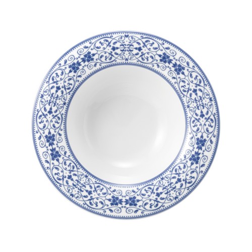 Seltmann Gourmetteller rund 21 cm, rund, Form: Savoy, Dekor: 57513 Grand Blue, hohe Kantenschlagfestigkeit, Made in Germany