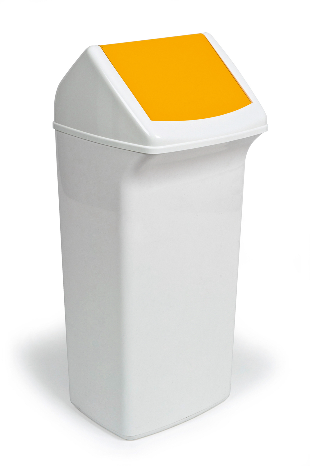 Durable Abfallbehälter mit Schwingdeckel in gelb. Kapazität: 40 L Maße: 330 x 760 x 360 mm (B x H x T)