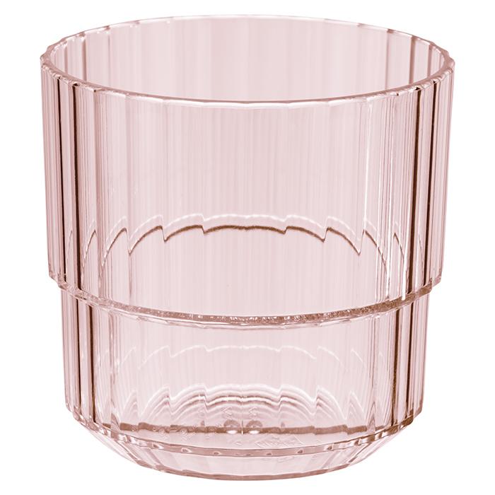 APS Trinkbecher LINEA aus Tritan, in rosa. Kapazität: 0,22 l. Durchmesser: 8,5 cm. Höhe: 8 cm.