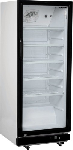 SARO Getränkekühlschrank mit Glastür, in der Farbe weiß, Kapazität 310 L Höhe 156,2 cm Breite 62 cm Tiefe 63,5 cm