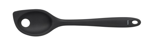 Kela Lochkochlöffel Tom aus Silikon, schwarz, ca. 285mm x 60mm (L x B)