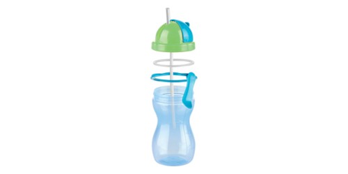 Kindertrinkflasche mit Trinkhalm BAMBINI 300 ml, grün, blau