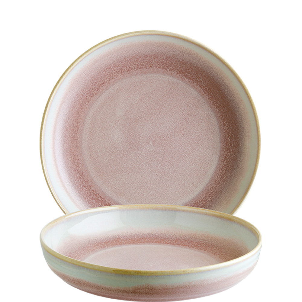 Bonna Pott Bowl Pink 25cm, Reaktive Glasur, pink, Porzellan