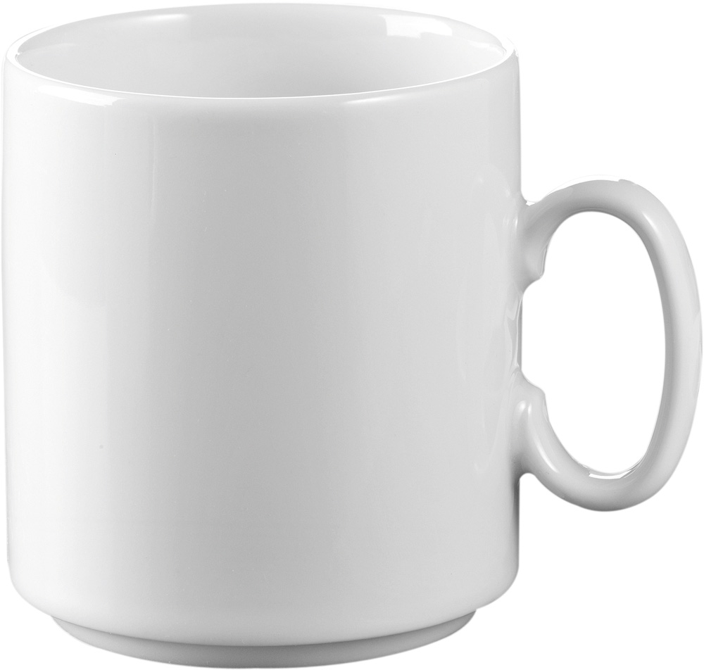 Kaffeebecher DIANE, Inhalt: 0,28 L, von caterado. Höhe: 8,9 cm, Durchmesser: 8,1 cm, aus weißem, hochwertigem Porzellan.