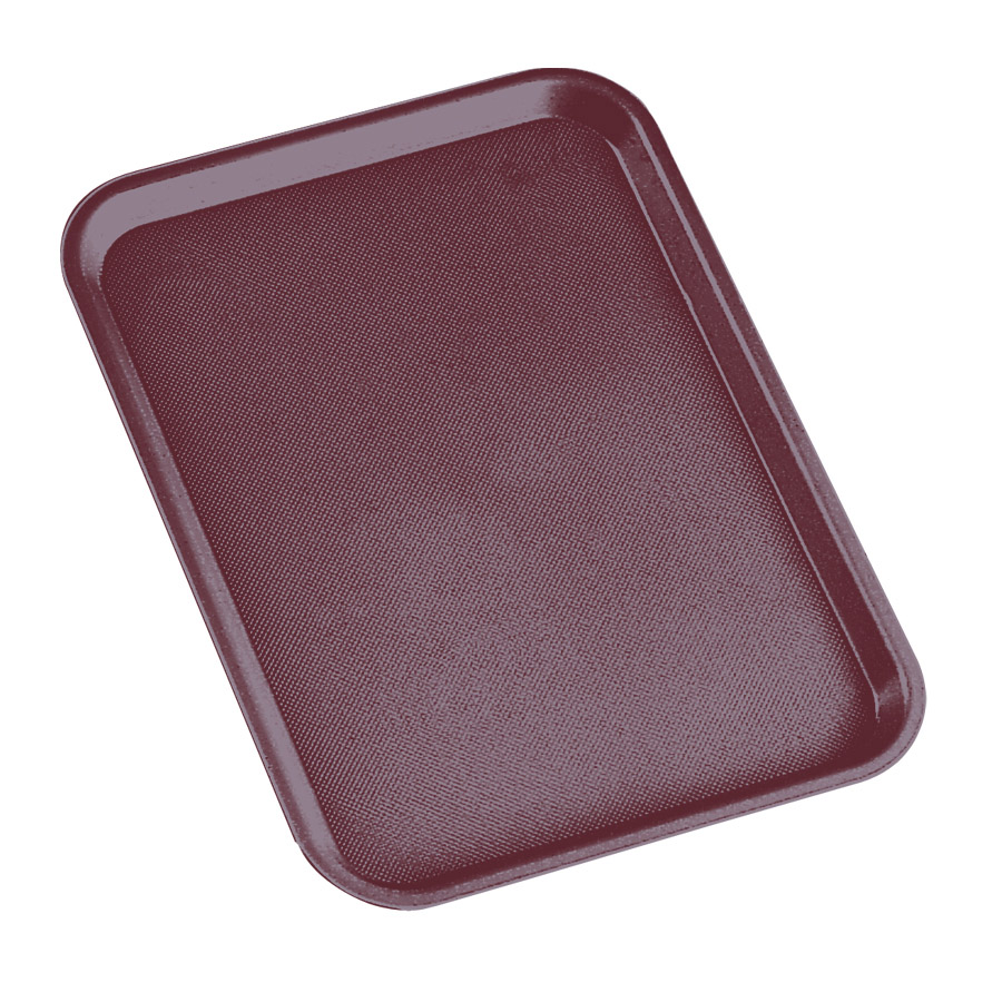 ARAVEN Fast Food-Tablett 416x305mm aus Polypropylen zum Servieren von Speisen, braun