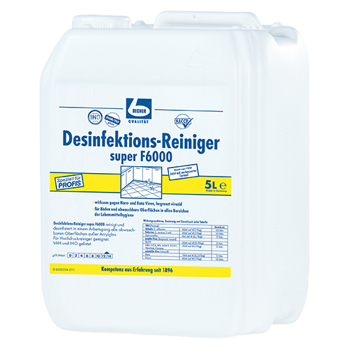 Dr. Becher Desinfektions-Reiniger 5 l super F6000 von Dr. Becher