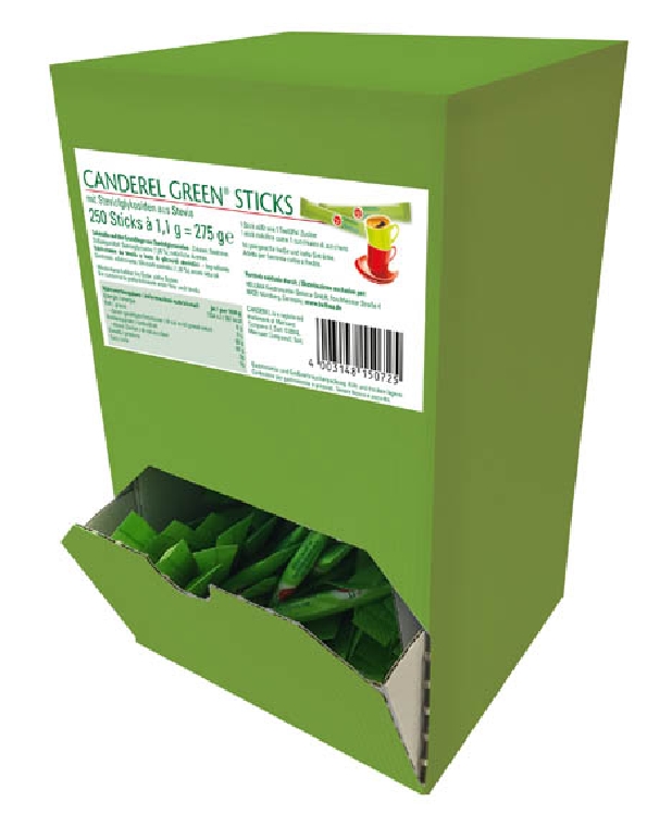 Canderel Green Stevia Sticks Karton mit 250 Portionen à 1,1g