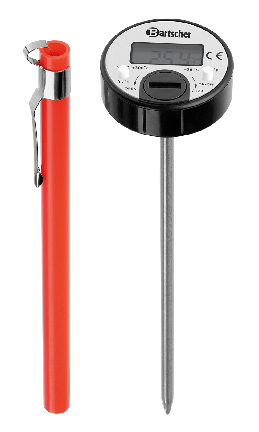 Bartscher Thermometer D3000 KTP | Durchmesser Temperaturfühler: 3,8 mm | Maße: 3,4 x 3,4 x 160 cm. Gewicht: 0,019 kg