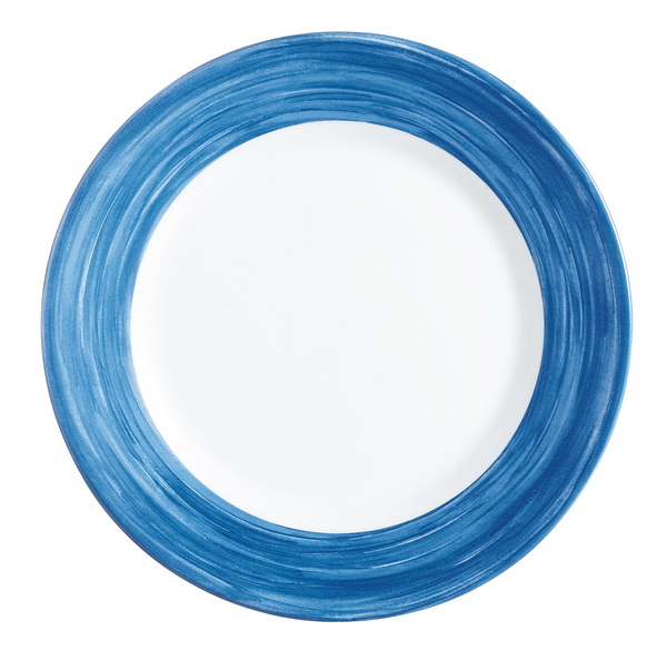Speiseteller 23,5 cm aus Opalglas Form BRUSH - Darkblue / dunkelblau von Arcoroc Arcoroc