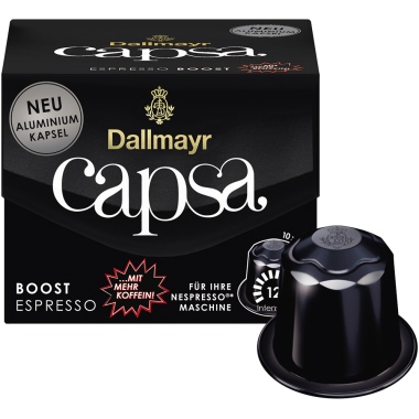 Dallmayr Kaffeekapsel CAPSA Nespresso® Maschine Boost Espresso 10 x 5,6 g/Pack.