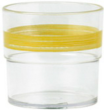 WACA Trinkbecher BISTRO aus SAN- Kunststoff in gelb. Kapazität: 0,23 l. Durchmesser: 7,5cm.