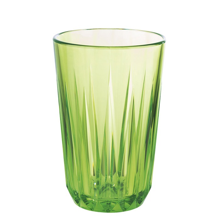 Trinkbecher -CRYSTAL- Ø 8 cm, H: 12,5 cm Tritan, Farbe: grün, Inhalt: 0,3 Liter, BPA-Frei stoßfest, stapelbar, spülmaschinengeeignet