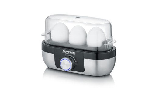 Severin Eierkocher mit Kochzeitüberwachung, ca. 270 W, 1-3 Eier, einstellbarer Härtegrad mit elektronischer Kochzeitüberwachung